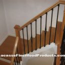 Ladouceur Oak Stair Treads Metal Spindles - Ottawa ON